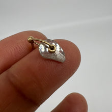 Load image into Gallery viewer, Single diamond slice sequin earring in yellow gold