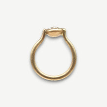 Load image into Gallery viewer, Side view of the Rough Diamond Origin Ring showing the molten setting and omega-shaped shank.