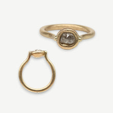 Load image into Gallery viewer, Side and top view of the Rough Diamond Origin Ring by Tamara Gomez