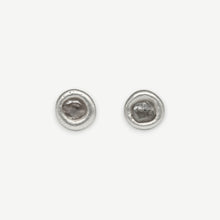 Load image into Gallery viewer, Rough diamond stud earrings in sterling silver set with natural grey rough diamonds, handcrafted in London by Tamara Gomez.