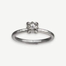 Load image into Gallery viewer, Rough Diamond Solitaire Ring in sterling silver featuring a 1 carat natural pale grey rough diamond by Tamara Gomez.