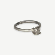 Load image into Gallery viewer, Rough Diamond Solitaire Ring in sterling silver featuring a 1 carat natural pale grey rough diamond by Tamara Gomez.
