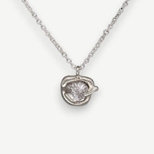 Load image into Gallery viewer, Rough Diamond Pendant Necklace in sterling silver featuring a 0.75 carat natural light grey rough diamond by Tamara Gomez.
