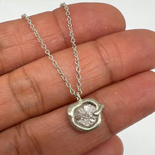 Load image into Gallery viewer, Rough Diamond Pendant Necklace in sterling silver featuring a 0.75 carat natural light grey rough diamond by Tamara Gomez.