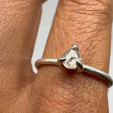 Load image into Gallery viewer, Rough Diamond Solitaire Ring in Sterling Silver, 0.5ct