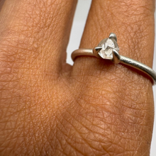 Load image into Gallery viewer, Rough Diamond Solitaire Ring in Sterling Silver, 0.5ct