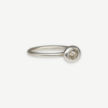 Load image into Gallery viewer, East West Rough diamond lozenge ring in sterling silver, 0.5ct