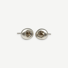 Load image into Gallery viewer, Rough diamond lozenge stud earrings in sterling silver set with 0.80ct of natural grey rough diamonds, handcrafted in London by Tamara Gomez.