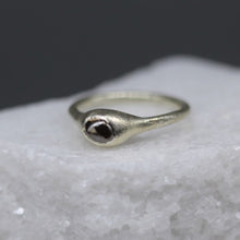 Load image into Gallery viewer, Bespoke Rough Diamond Engagement Ring in 9ct White Gold
