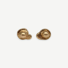 Load image into Gallery viewer, Handcrafted Oddity sculptural stud earrings in solid 9ct yellow gold by Tamara Gomez.