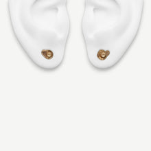 Load image into Gallery viewer, Handcrafted Oddity sculptural stud earrings in solid 9ct yellow gold by Tamara Gomez.