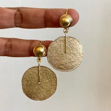 Load image into Gallery viewer, Bespoke remodelled gold earrings inspired by the Sequin Collection