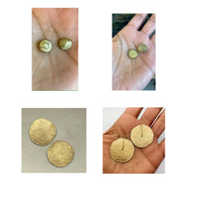 Load image into Gallery viewer, Bespoke remodelled gold earrings inspired by the Sequin Collection