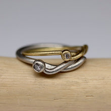 Load image into Gallery viewer, Bespoke platinum snake ring with diamond by Tamara Gomez