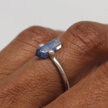 Load image into Gallery viewer, Tamara Gomez MA122 Abacus sterling silver sapphire crystal ring shown worn on hand