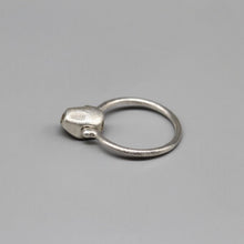 Load image into Gallery viewer, Tamara Gomez MA123 Abacus sterling silver ring set with yellow sapphire rear side view