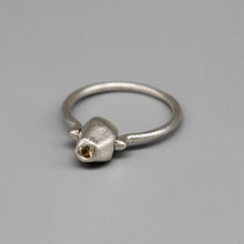 Load image into Gallery viewer, Tamara Gomez MA123 Abacus yellow sapphire ring angled front view in sterling silver