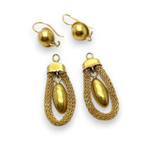 Load image into Gallery viewer, Bespoke remodelled gold earrings inspired by the Sequin Collection