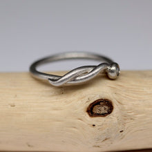 Load image into Gallery viewer, Side view of bespoke platinum snake ring by Tamara Gomez