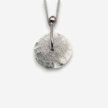 Load image into Gallery viewer, Sequin pendant necklace handcrafted in sterling silver by Tamara Gomez