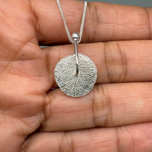 Load image into Gallery viewer, Sequin pendant necklace handcrafted in sterling silver by Tamara Gomez