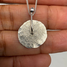 Load image into Gallery viewer, Sequin pendant necklace handcrafted in sterling silver by Tamara Gomez