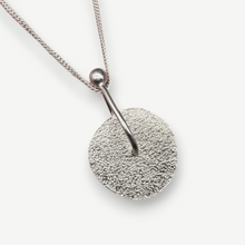 Load image into Gallery viewer, Sequin pendant necklace handcrafted in sterling silver by Tamara Gomez