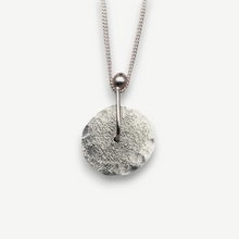 Load image into Gallery viewer, Sequin pendant necklace handcrafted in sterling silver by Tamara Gomez