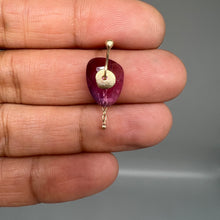 Load image into Gallery viewer, Pink and Purple Watercolour Sapphire Single Sequin Earring