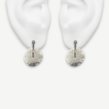 Load image into Gallery viewer, Sequin stud earrings handcrafted in sterling silver by Tamara Gomez