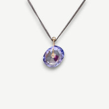 Load image into Gallery viewer, Lavender Mist Watercolour Sapphire Sequin Pendant Necklace
