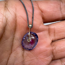 Load image into Gallery viewer, Lavender Mist Watercolour Sapphire Sequin Pendant Necklace