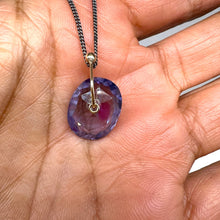 Load image into Gallery viewer, Lavender Mist Watercolour Sapphire Sequin Pendant Necklace