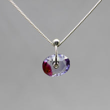 Load image into Gallery viewer, Fuchsia Bloom Watercolour Sapphire Sequin Pendant Necklace handcrafted in sterling silver by Tamara Gomez.