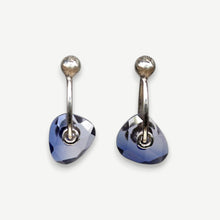Load image into Gallery viewer, One of a kind Dusky Blue Watercolour Sapphire Stud Earrings handcrafted in sterling silver by Tamara Gomez.