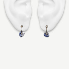 Load image into Gallery viewer, One of a kind Dusky Blue Watercolour Sapphire Stud Earrings handcrafted in sterling silver by Tamara Gomez.