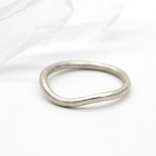 Load image into Gallery viewer, Curved wedding ring 9ct white gold 2mm wide by Tamara Gomez