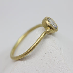 Rose Cut Diamond Ring in Yellow Gold