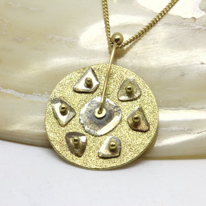 Diamond slice sequin necklace in 18ct yellow gold