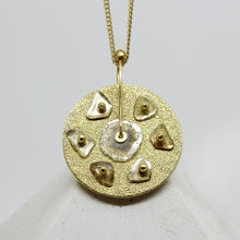 Load image into Gallery viewer, Diamond slice sequin necklace in 18ct yellow gold