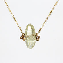 Load image into Gallery viewer, 5.24ct yellow sapphire crystal pendant in yellow gold