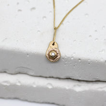 Load image into Gallery viewer, Oddity sculptural pendant necklace in yellow gold with diamond