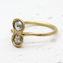 Load image into Gallery viewer, Rose cut diamond infinity ring in yellow gold