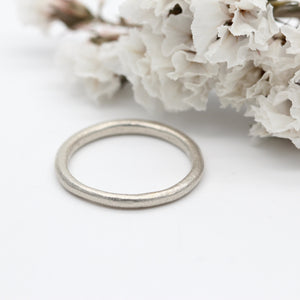 9ct white gold wedding ring 2mm wide by Tamara Gomez